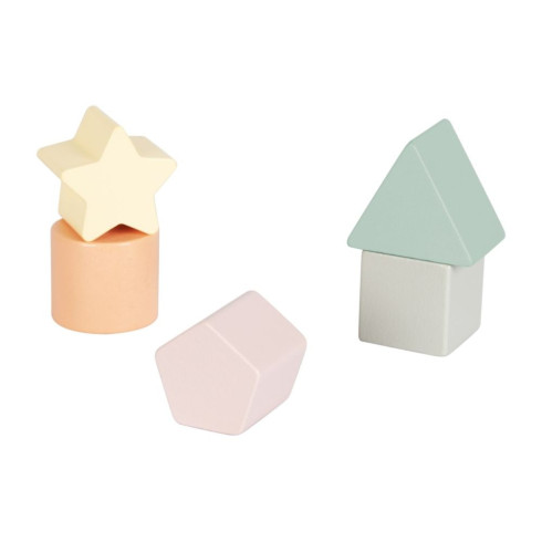 Hrací box ZOO 4v1 - vkládačka + pyramida + tahací hračka