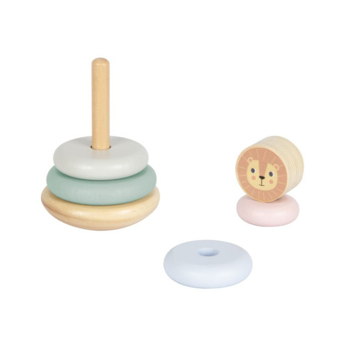 Hrací box ZOO 4v1 - vkládačka + pyramida + tahací hračka