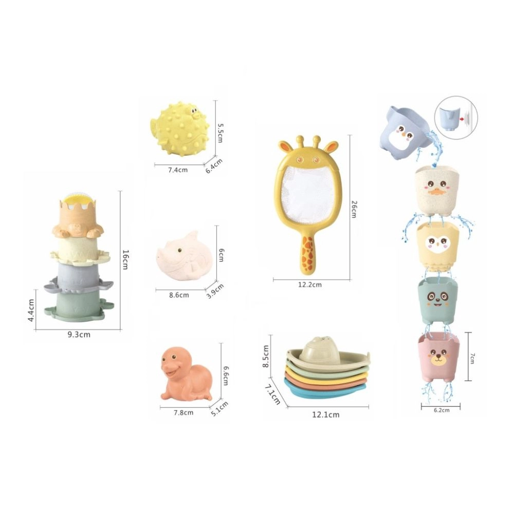 Hračky do vody pre deti - sada 5v1 so zvieratkami zo zoo