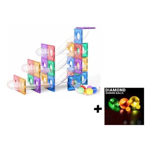 Magnetická stavebnica so svietiacimi gulôčkami, 100 ks