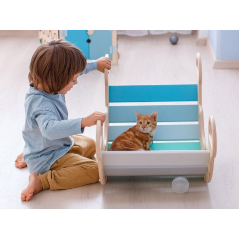 Montessori houpačka 6in1 smile - modrá