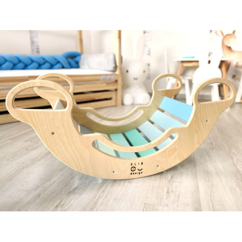 Montessori houpačka 6in1 smile - modrá