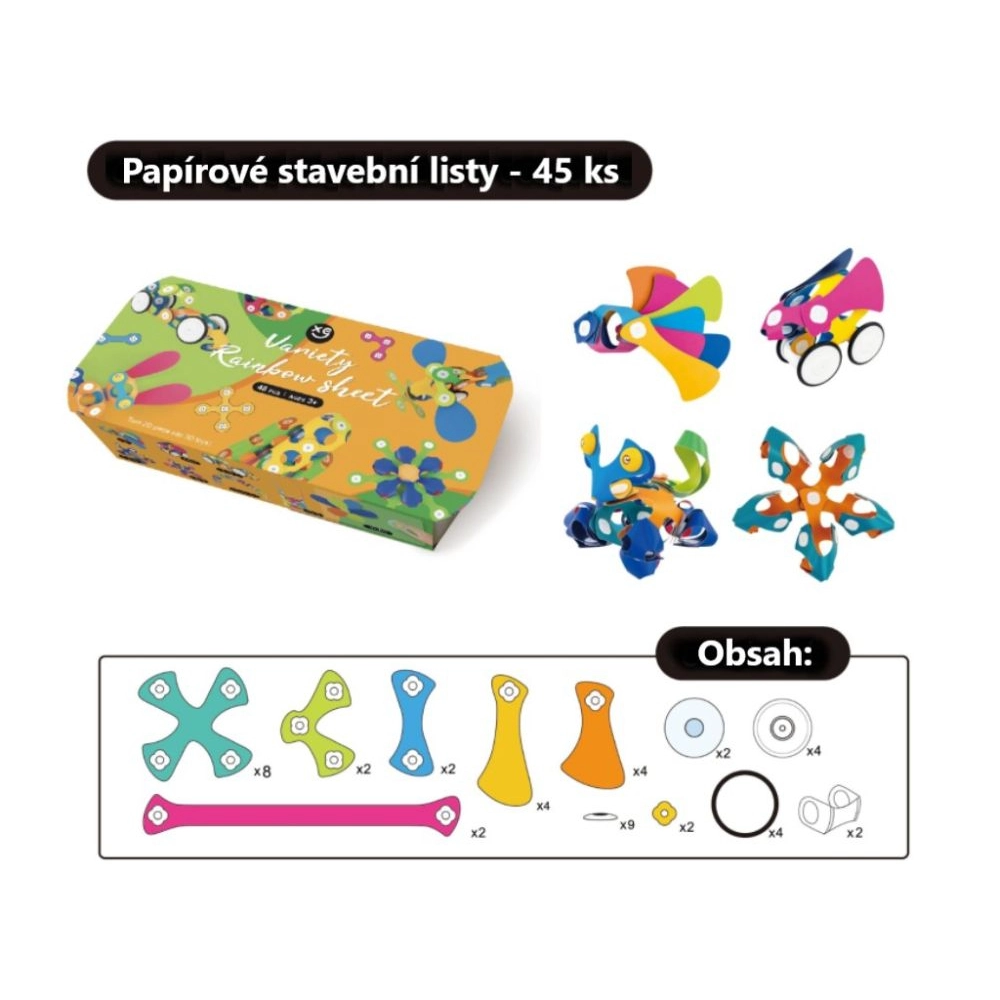 Ohýbacia kreatívna stavebnica pre deti, 45 ks 