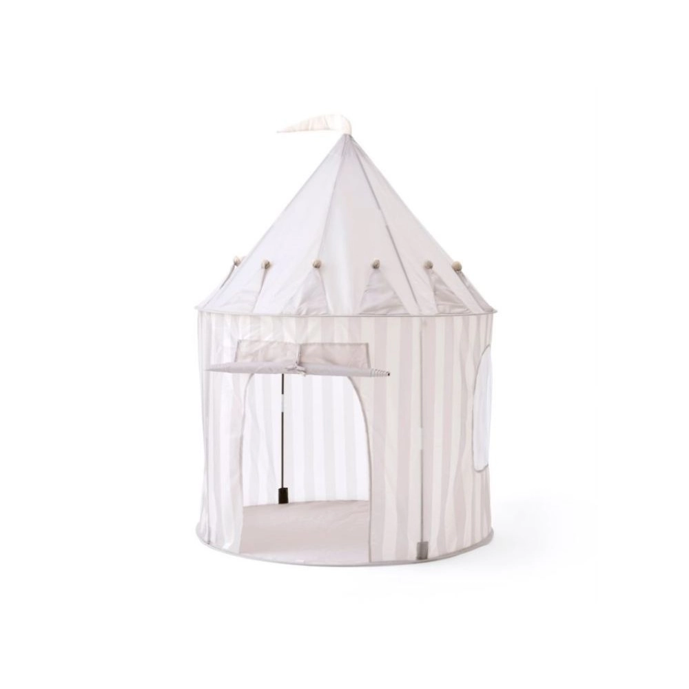 Pruhovaný hrací stan, sivý