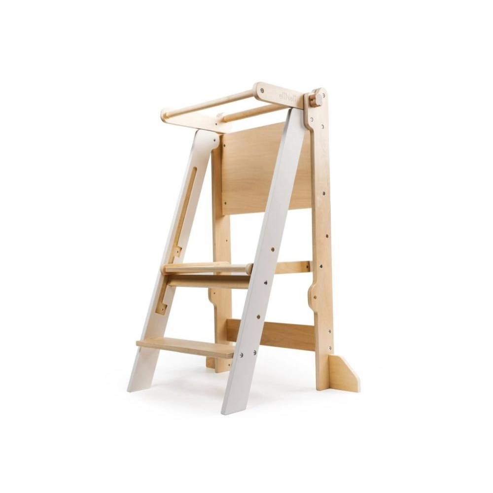 Rastúca učiaca veža 2v1 s kresliacou tabuľou a bielym lemom