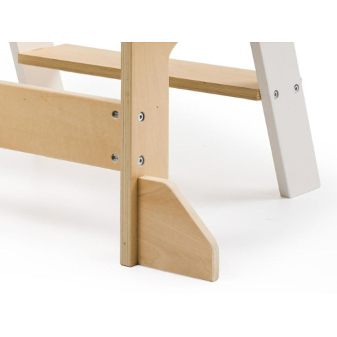 Rastúca učiaca veža 2v1 s kresliacou tabuľou a bielym lemom
