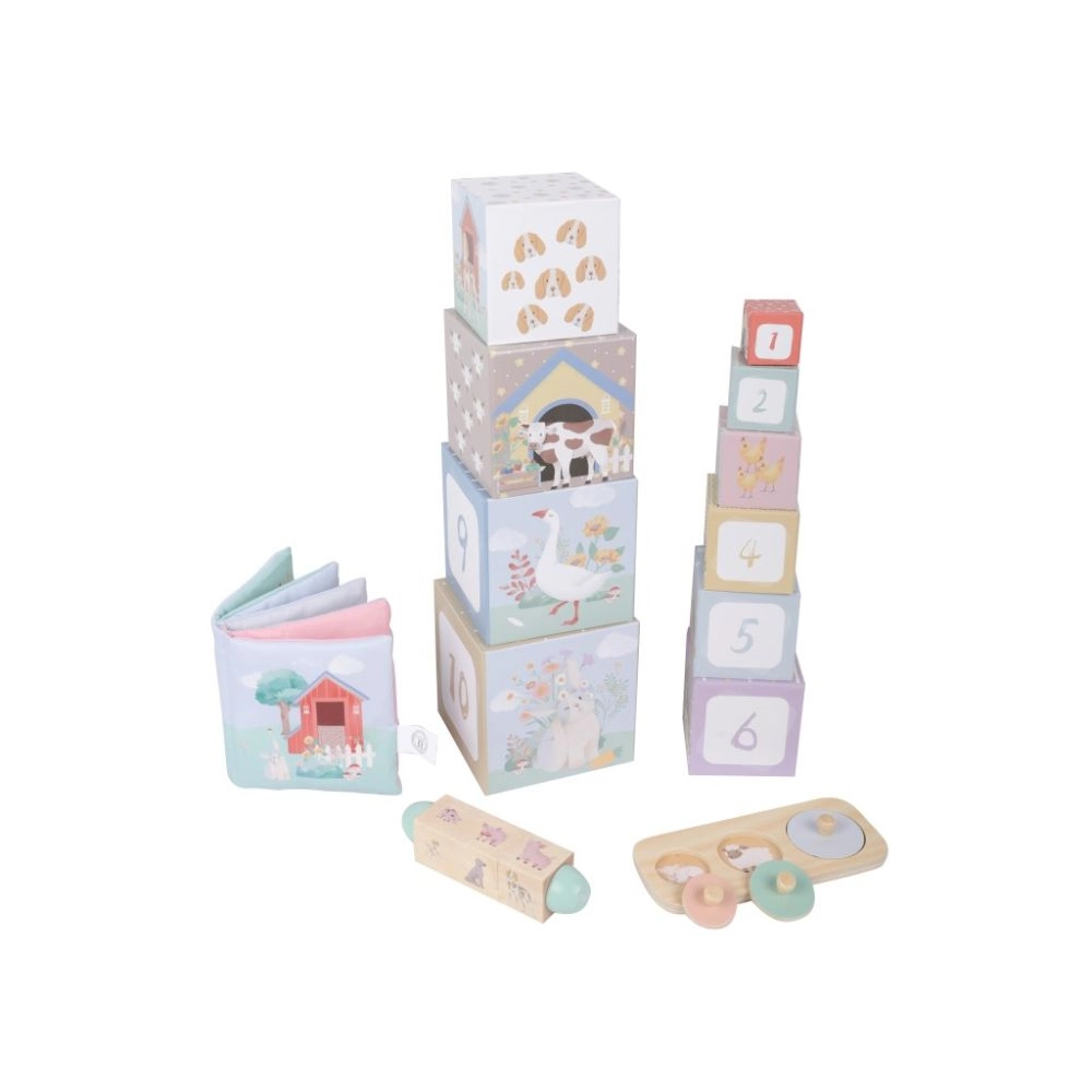 Sada montessori hračiek pre deti od 1 roka Farma - edukatívny box