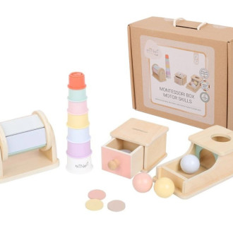 Sada montessori motorických hraček pro děti od 10 měsíců - edukativní box