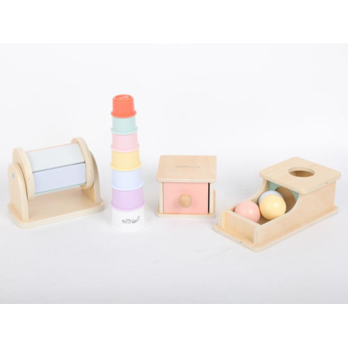 Sada montessori motorických hraček pro děti od 10 měsíců - edukativní box