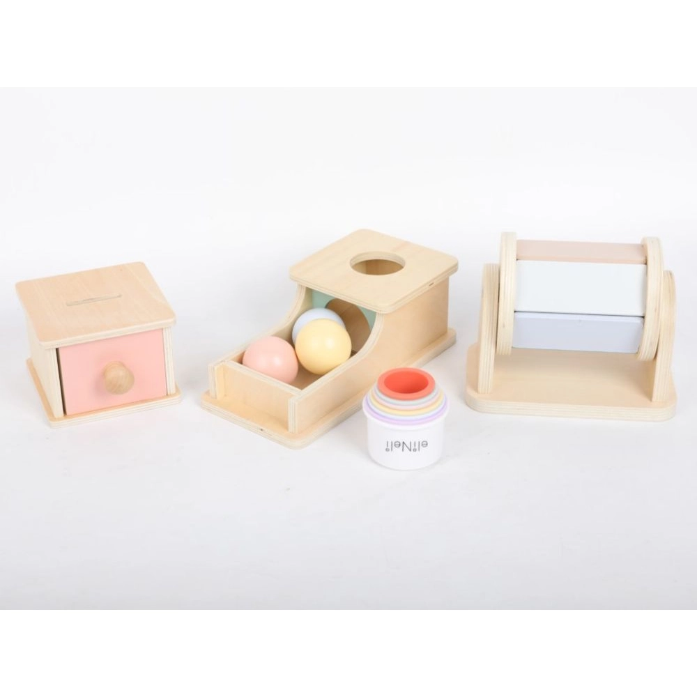 Sada montessori motorických hračiek pre deti od 10 mesiacov - edukatívny box