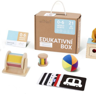 Sada náučných hračiek pre bábätká 0–⁠6 mesiacov - edukatívny box