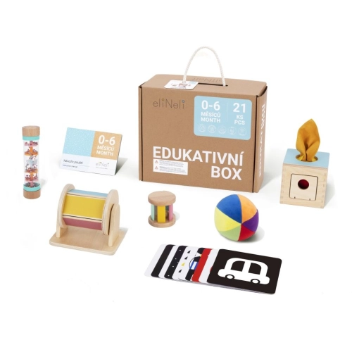 Sada náučných hračiek pre bábätká 0–⁠6 mesiacov - edukatívny box