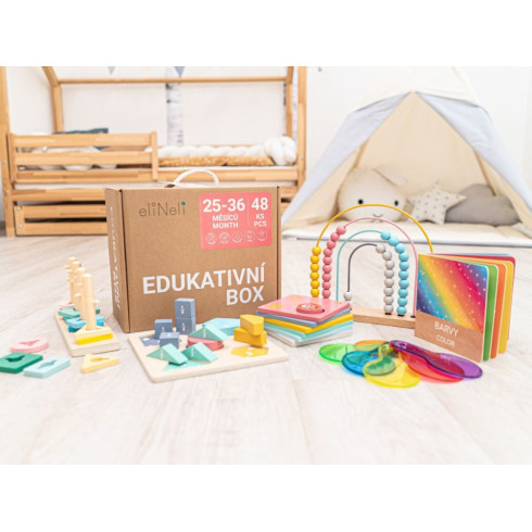 Sada náučných hračiek pre deti od 2 rokov (25–⁠36 mesiacov) - edukatívny box