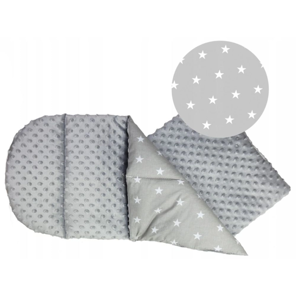 Set do postieľky - 7dielna sada Sivá s hviezdami