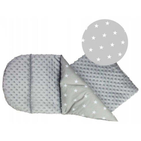 Set do postieľky - 7dielna sada Sivá s hviezdami