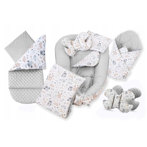 Set do postýlky – 7dílná sada Zajíc a sova