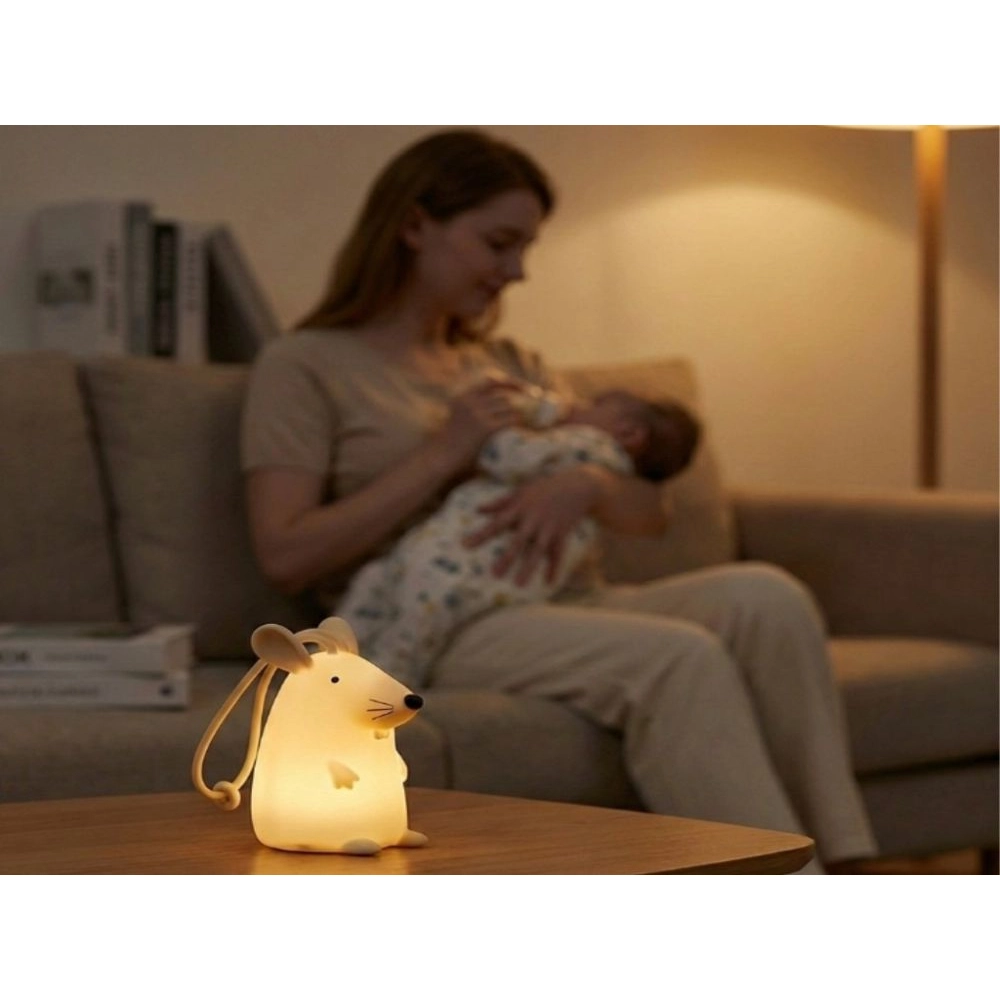 Silikonová lampa s dálkovým ovládáním Myš
