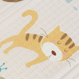 Skladacia penová podložka pre deti obojstranná XXL 180x200 cm - Zvieratká