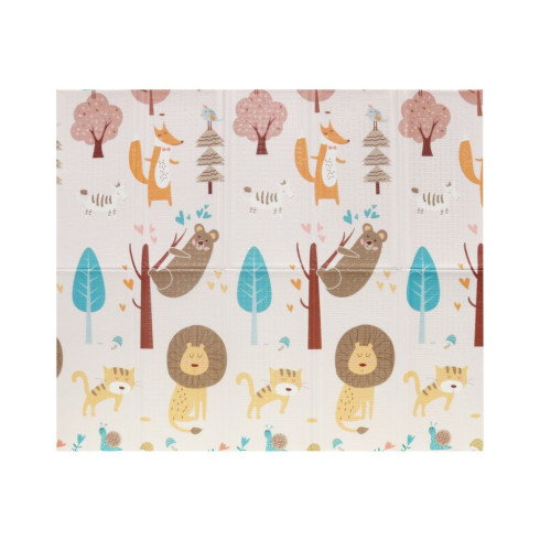 Skladacia penová podložka pre deti obojstranná XXL 180x200 cm - Zvieratká