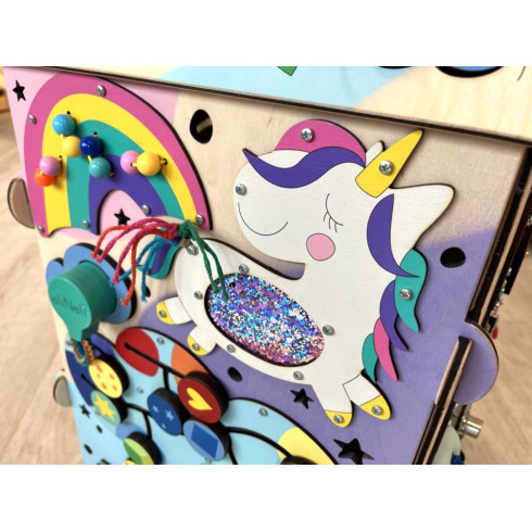 Svietiaci activity board domček - Pre princezné