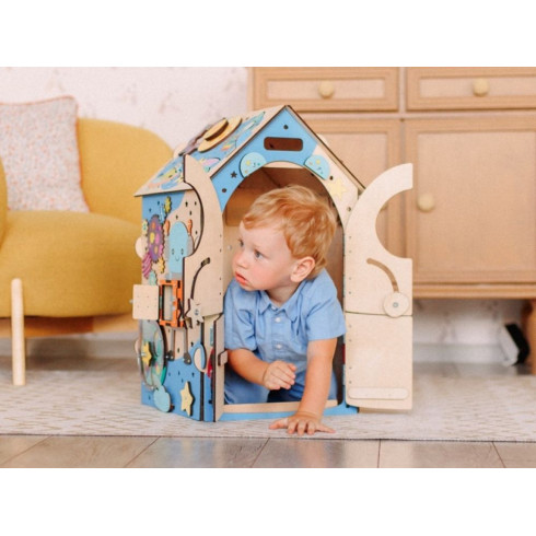 Svietiaci activity board domček - Vo vesmíre