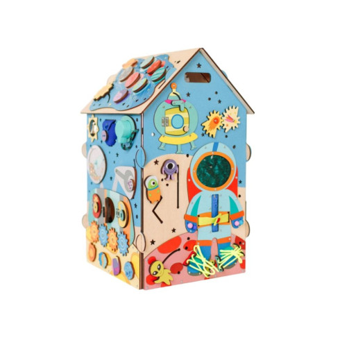 Svietiaci activity board domček - Vo vesmíre