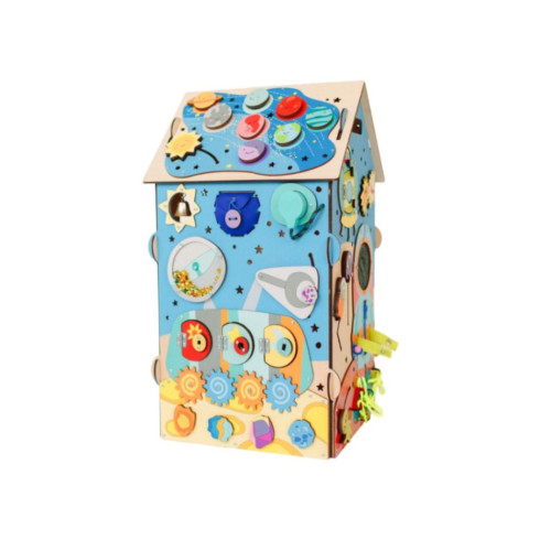 Svietiaci activity board domček - Vo vesmíre