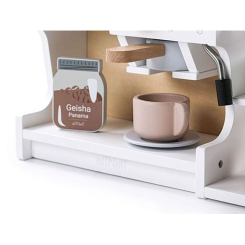 Veľký drevený kávovar a obchod 2v1