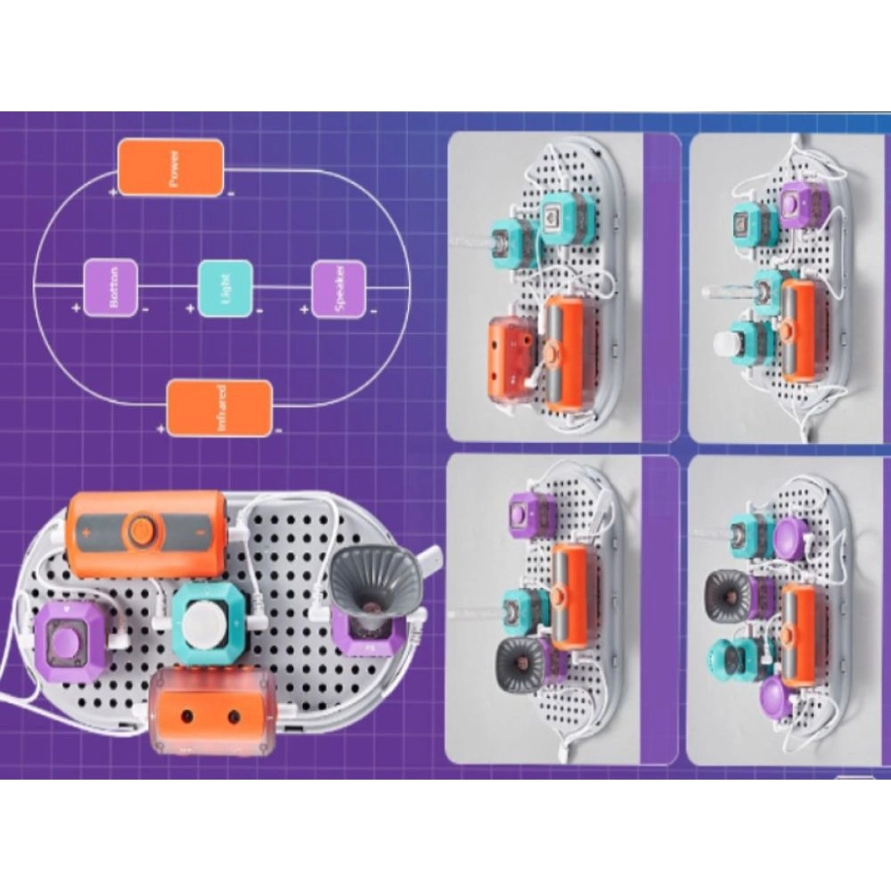 Vzdelávacia stavebnica elektrický obvod – 110 experimentov, 201 dielov