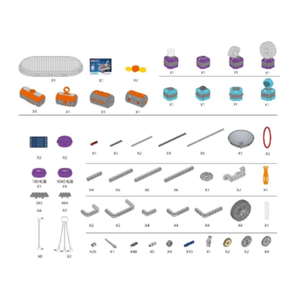 Vzdelávacia stavebnica elektrický obvod – 110 experimentov, 201 dielov