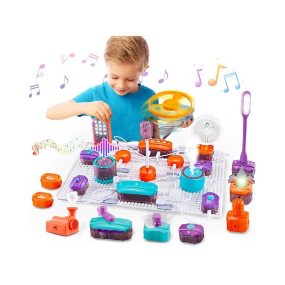 Vzdelávacia stavebnica elektrický obvod – 150 experimentov, 53 dielov