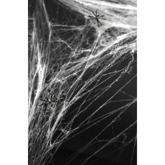 Bijela umjetna paučina za Halloween s paucima, dekoracija 60 g