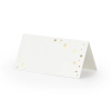 Bele namizne kartice z zlatimi zvezdicami 9,5 x 5,5 cm – 10 kos