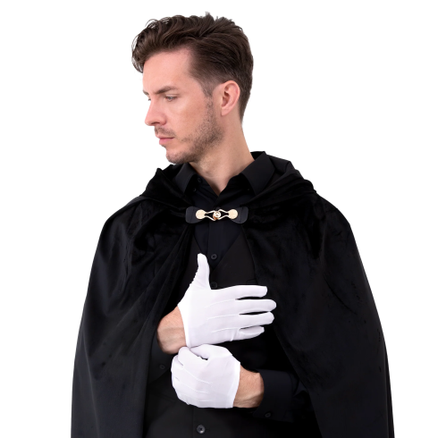 Biele rukavičky na párty dekoratívne 19 cm