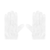 Fehér dekoratív party kesztyűk, 19 cm