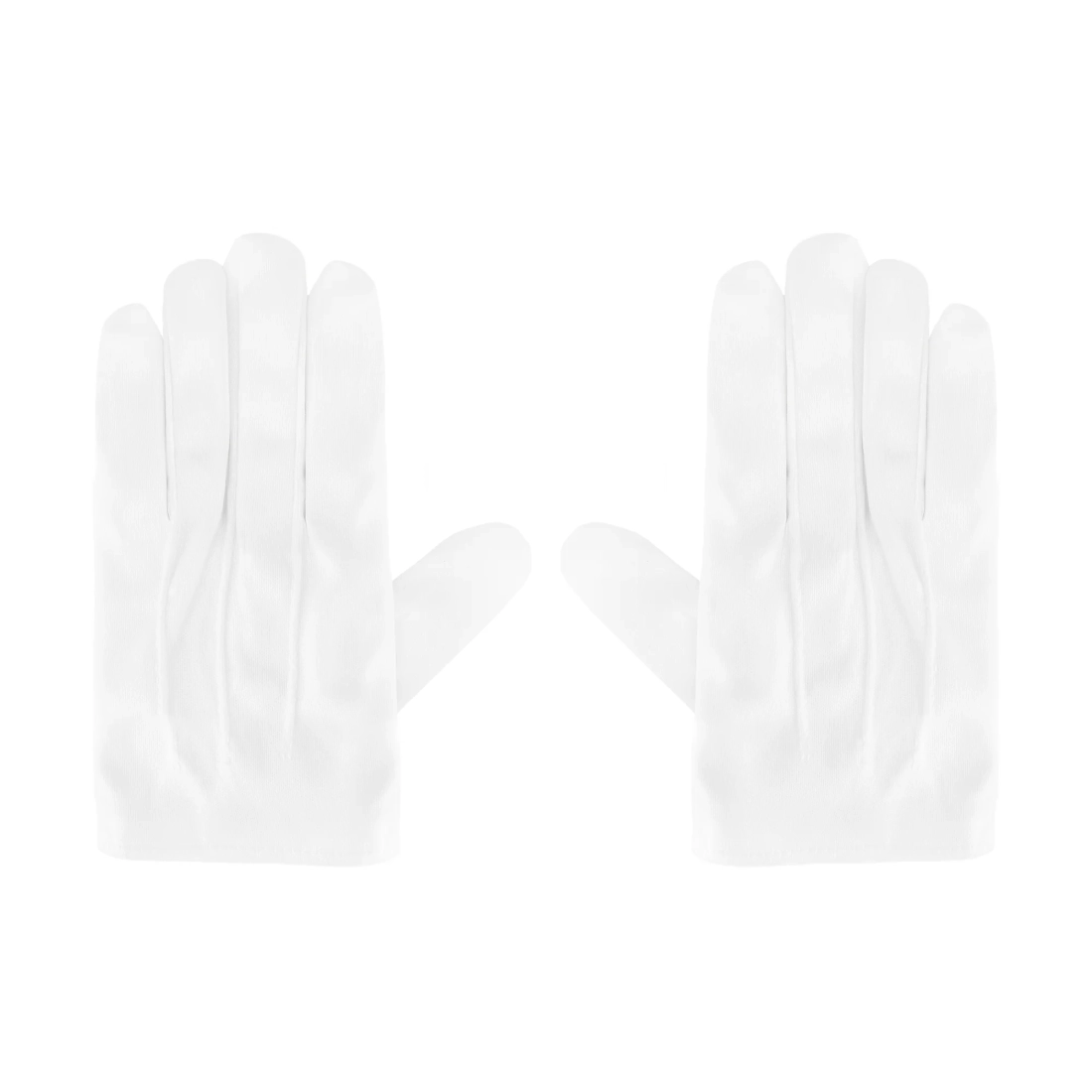 Fehér dekoratív party kesztyűk, 19 cm