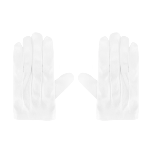 Biele rukavičky na párty dekoratívne 19 cm