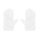 Biele rukavičky na párty dekoratívne 19 cm