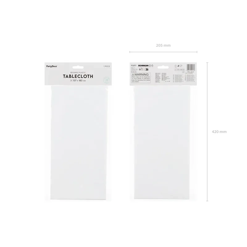 Fehér szintetikus terítő 137x183 cm – könnyen tisztítható