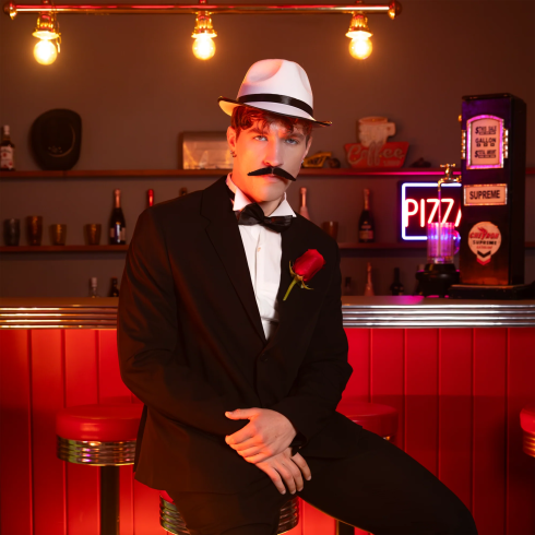 Biely party klobúk na oslavu