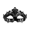 Črna karnevalska maska z ornamentom, 17x9 cm, na zavezovanje