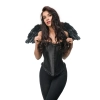 Ali d'angelo nere in piume 75 x 30 cm per costume e servizio fotografico