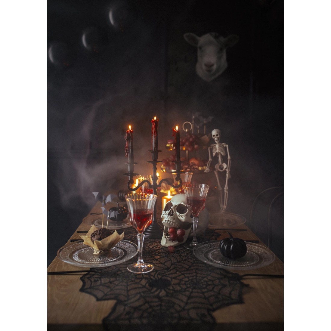 Lumânări negre care „sângerează” 25 cm – set 3 buc., efect de sânge care se scurge