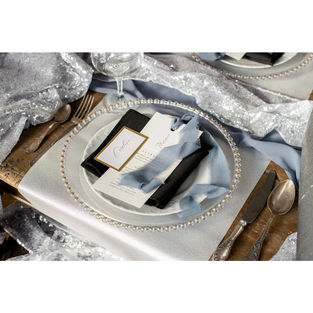 Fekete textil szalvéták 35x35 cm – 25 darabos csomag, többször használható