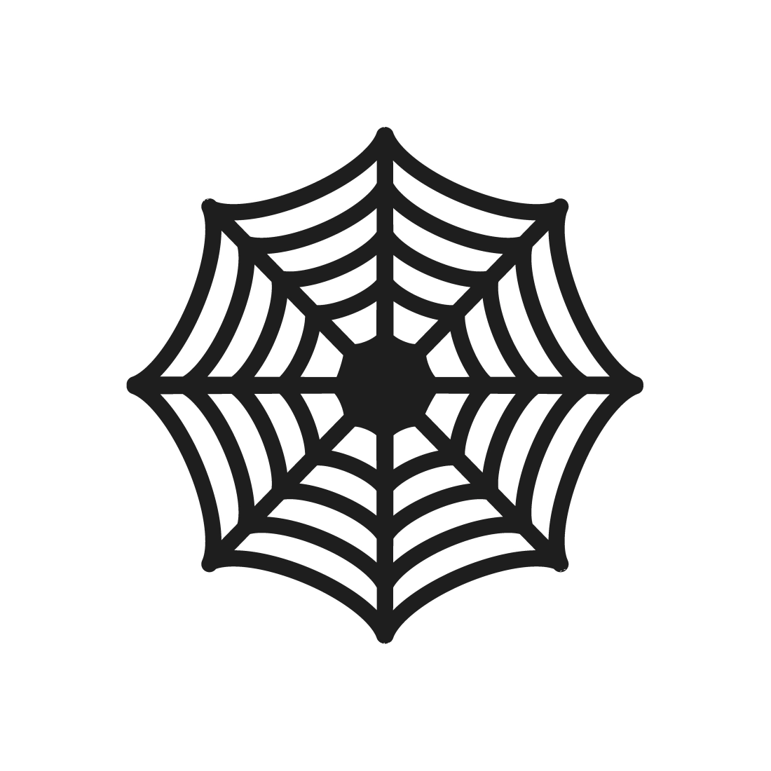 Fekete papír asztalterítők „Pókháló”, 27,5 cm, 4 darabos készlet