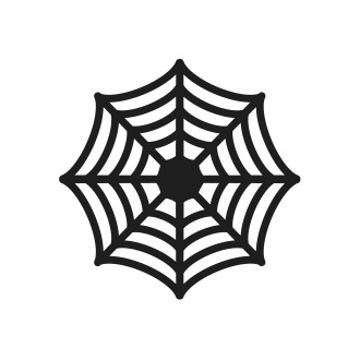 Črni papirnati pogrinjki Pajkova mreža, 27,5 cm, set 4 kosov