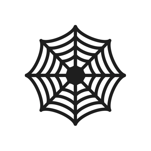Set 4 suporturi de farfurie din hârtie, negre, model pânză de păianjen, 27,5 cm