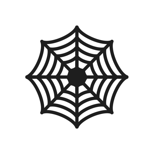 Fekete papír asztalterítők „Pókháló”, 27,5 cm, 4 darabos készlet