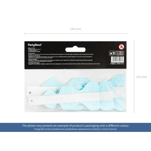 Crni papirnati ukrasni rozeti, 3 kom, promjer 20–30 cm