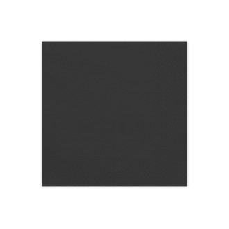 Crne papirnate salvete 33 × 33 cm – pakiranje 20 kom